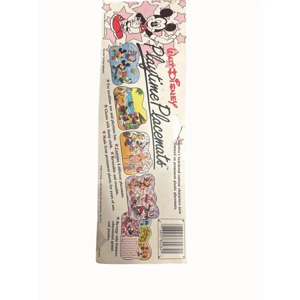 Disney Mickey & Friends Vinyl Placemats‎ Set Of 3
